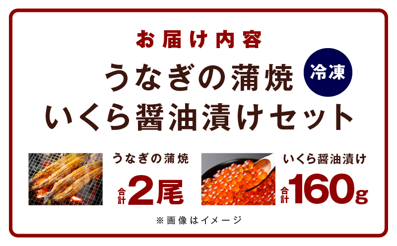 【五郎藤】国産 関西風 地焼き有頭旨鰻 120g×2尾＆いくら醤油漬け 80g×2パック G1559