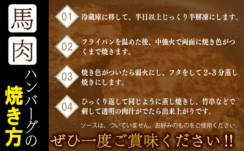 【特別規格】桜文 馬肉ハンバーグ 総量720g（120g×6個） 個包装 お試し 005A659