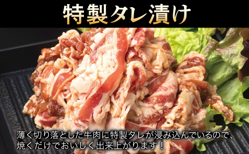 牛肉 切り落とし タレ漬け 合計1.5kg【味付け 小分け 焼くだけ 簡単調理 BBQ 牛肉 250g×6袋】 015B366