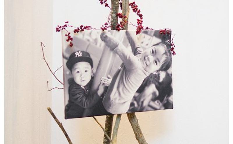 レザーフォトパネル 15cm×15cm【写真パネル オーダー 合成皮革製 手作業 インテリア】