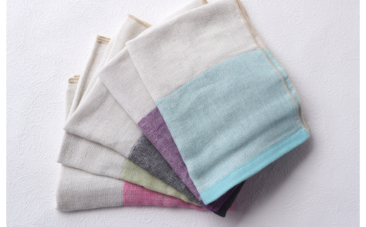  【梅炭和紙糸で吸水＆抗菌効果】泉州南部織 梅炭ふきん5枚セット