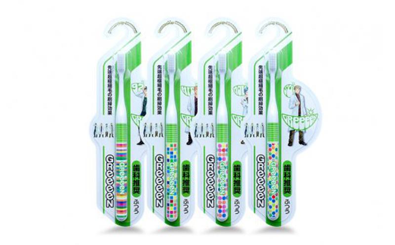 【日本製】歯ブラシ GReeeeＮ ハブラシ 白（navi）6本