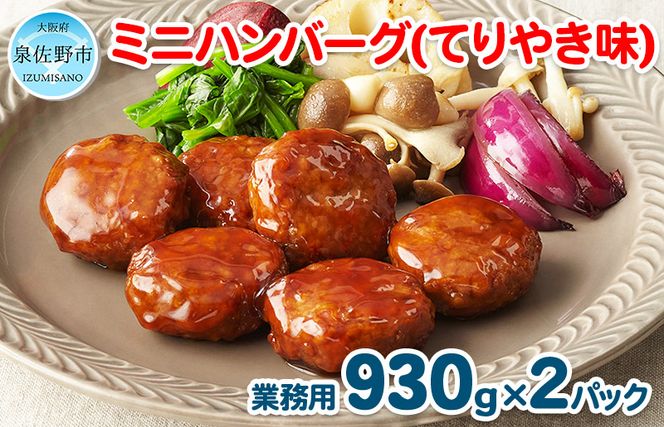 ミニハンバーグ（てりやき味） 60個以上（930g×2パック）【冷凍 惣菜 簡単調理 一人暮らし】 099H871