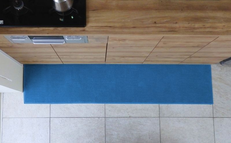 北欧風キッチンマット ラグマットタイプ 45×270cm ノーマル型 ブルームーン 抗菌防臭 SEK 織人しきもの屋工房