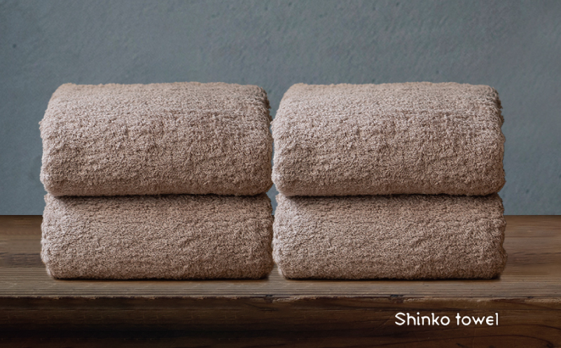 【TVで紹介！】おぅ！え〜やん バスタオル（ブラウン）4枚【泉州タオル 国産 吸水 普段使い 無地 シンプル 日用品 家族 ファミリー】