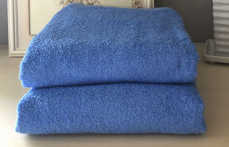 超大判バスタオル２枚セット（ブライトブルー）泉州タオル 90×170cm【泉州タオル 国産 吸水 普段使い 無地 シンプル 日用品 家族 ファミリー】