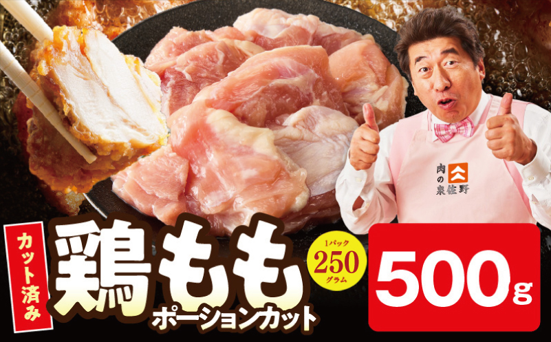 【お試し規格】国産 鶏もも肉 ポーションカット 500g 【スピード発送 カット済み 氷温熟成×極味付け 小分け 味付き 簡単調理 訳あり サイズ不揃い 鶏肉 とり】