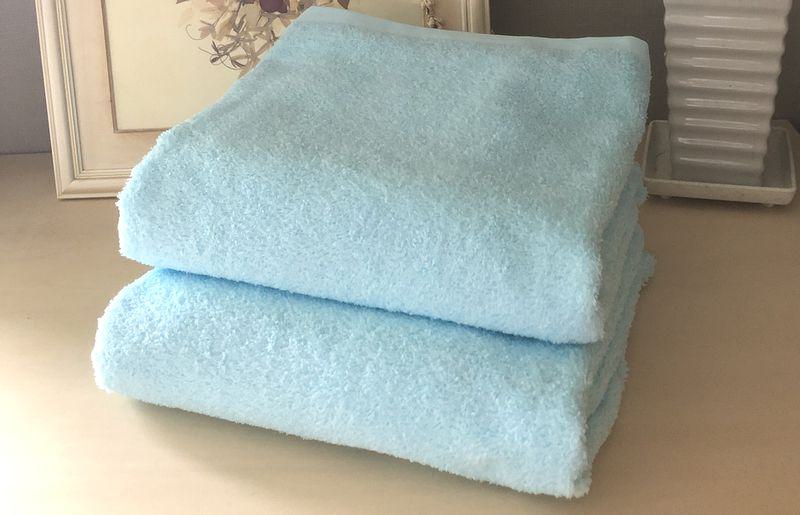 超大判バスタオル２枚セット（アクアブルー）泉州タオル 90×170cm【泉州タオル 国産 吸水 普段使い 無地 シンプル 日用品 家族 ファミリー】