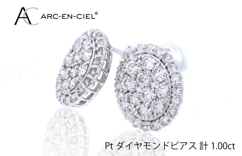 ARC-EN-CIEL プラチナ ダイヤピアス（計 1.0ct）【鑑別書付き ジュエリー プレゼント ギフト ファッション アクセサリー 贈り物 贈答 お祝い 記念日】
