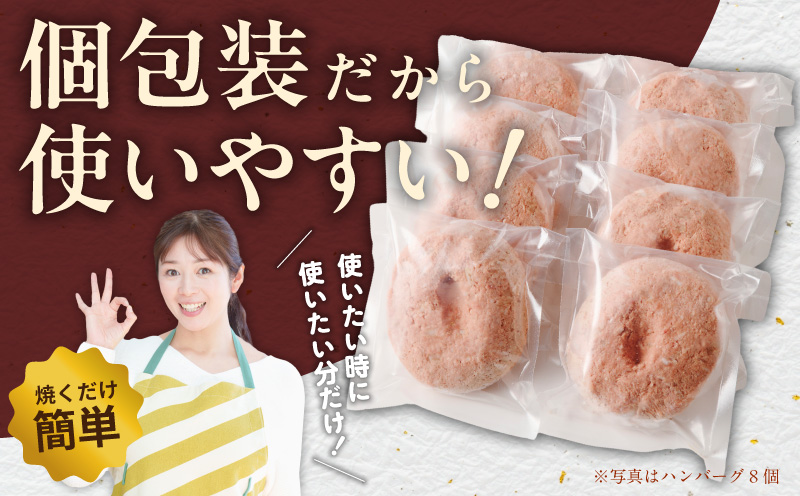 【定期便】無添加 牛肉100％ ハンバーグ 8個 全2回 【2026年2月＆2026年5月発送】