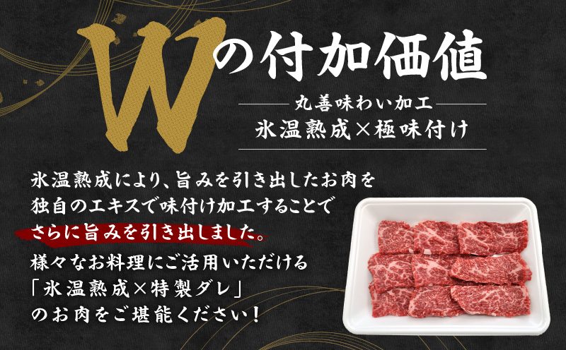 【氷温熟成×極味付け】黒毛和牛 カイノミ 焼肉用 600g【小分け 300g×2P 牛肉 かいのみ 赤身 希少部位】