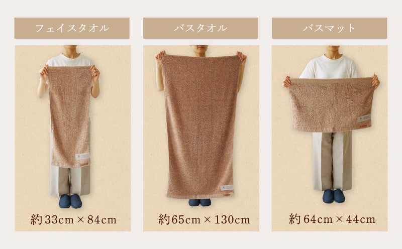 MAISON BLANC タオルセット テラコッタ（バスタオル／フェイスタオル／バスマット） 【タオル 泉州タオル 単色 吸水 普段使い 無地 シンプル 日用品 ふわふわ ふかふか 家族 ファミリー】