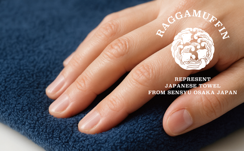 高級泉州タオル ラガマフィン フェイスタオル ネイビー 1枚【国産 日用品 上質 タオル 国内製造】