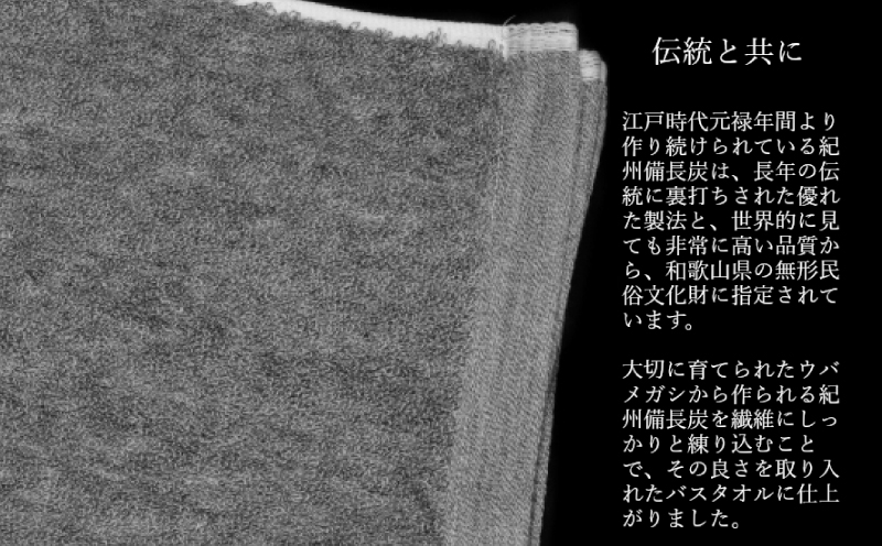 【驚異の消臭効果】紀州備長炭フェイスタオル2枚セット