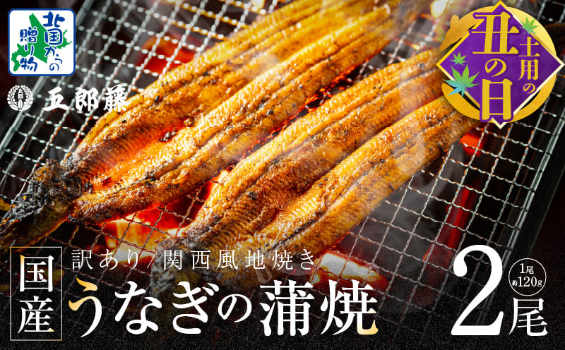 【7/26土用の丑の日】老舗「五郎藤」関西風地焼き 国産有頭旨鰻 計約240g前後【120g×2尾 うなぎ ウナギ 蒲焼き 炭火】