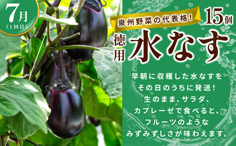 【定期便】泉州TONOファームが贈る定期便 野菜とフルーツの旬の味リレー【7月〜10月発送 水ナス トウモロコシ 枝豆 いちじく 茄子 とうもろこし 豆 イチジク なす 新鮮 泉州 やさい フルーツ】