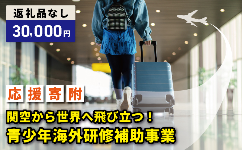 【返礼品なし】関空から世界へ飛び立つ！青少年海外研修補助応援寄附（大阪府泉佐野市）