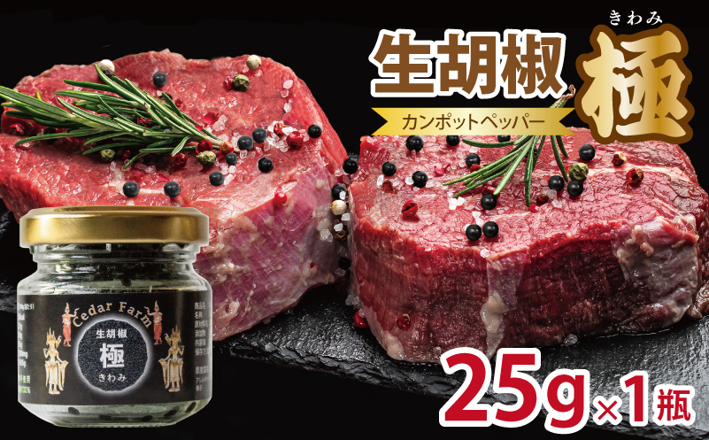 生胡椒 極(きわみ) 25g×1本【能登の塩 コショウ こしょう カンポットペッパー スパイス カンボジア】