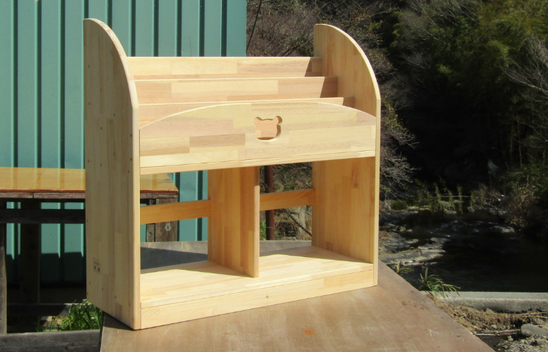 手作り木製 ちょっとスリムな絵本棚 幅80cm