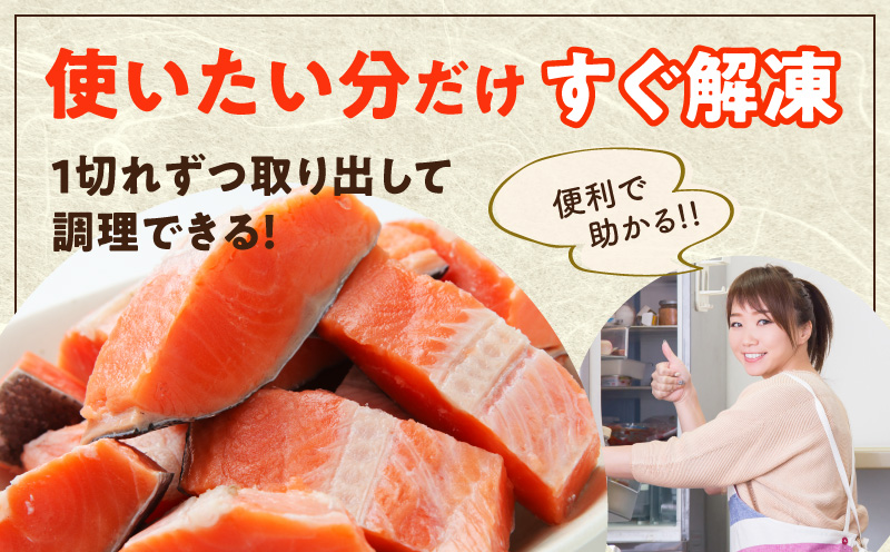 【定期便】銀鮭 切身 約50g×20切れ 全2回【2026年2月＆2026年5月発送 小分け 漁師 手切り 1kg さけ サケ 切り身 弁当 朝食 時短 訳あり サイズ不揃い 規格外 冷凍食品】