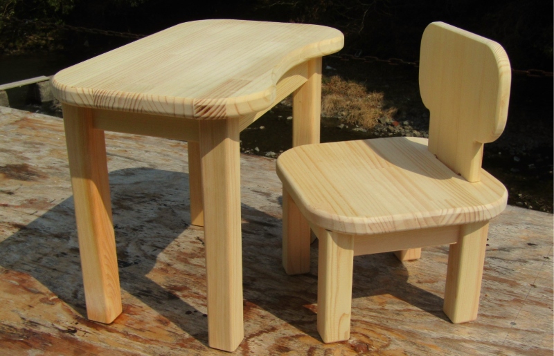 手作り木製 お子様用 机・いすセット Ver.1 Mサイズ