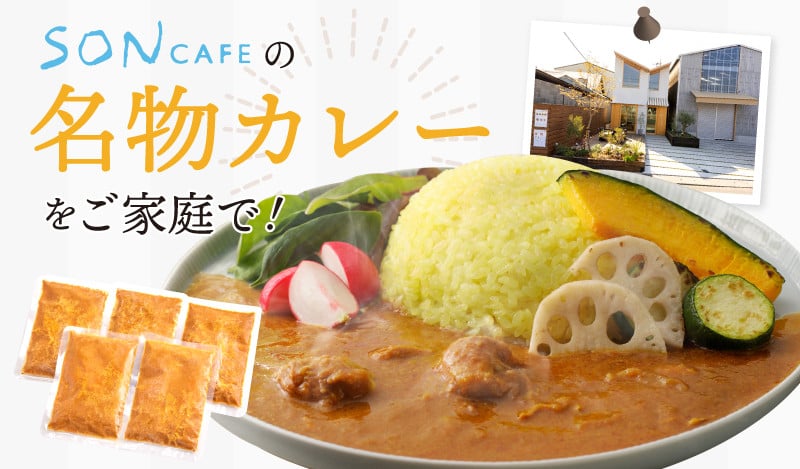 【スピード発送】15種スパイスを使用したSONカフェ特製カレー 200g×5P&玉ねぎのアチャール×1P&キャベツのピクルス×1P いずみピクルス NSW