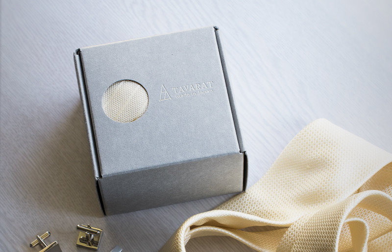 シルクネクタイ（ヘリンボン　シャンパンゴールド）