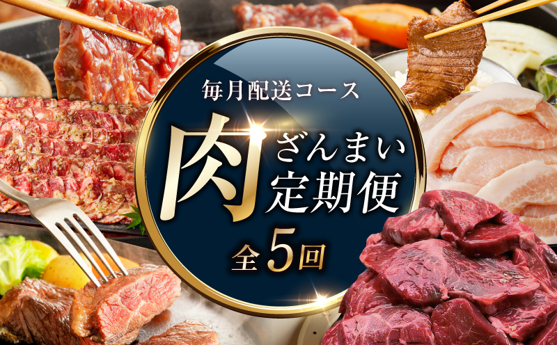 アキラ商店 肉三昧 わくわく 定期便 全5回【毎月配送コース お楽しみ 焼肉 ていきびん 焼くだけ 小分け BBQ やきにく 数量限定 大阪 泉佐野 大阪府 泉佐野市】