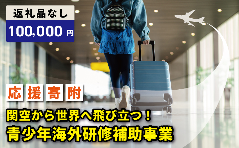 【返礼品なし】関空から世界へ飛び立つ！青少年海外研修補助応援寄附（大阪府泉佐野市）