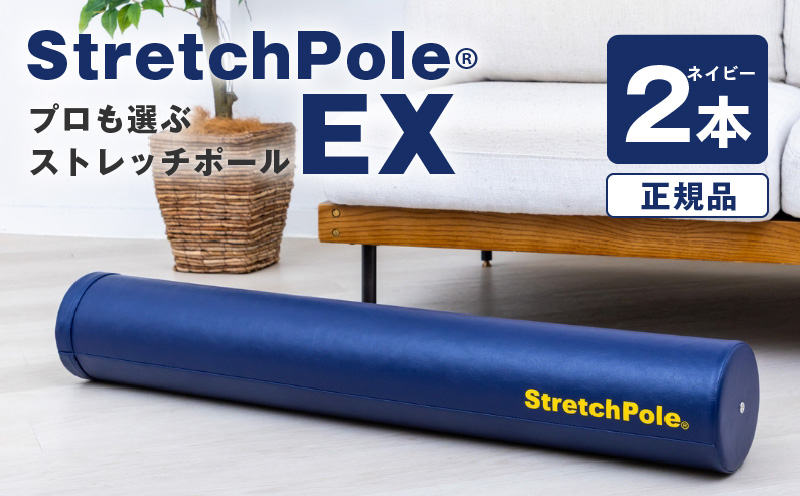 【LPN社製】ストレッチポールEX ネイビー 2本セット【正規品 セルフケア ストレッチ エクササイズ 腰痛 肩こり 体幹 コアトレ 大阪 泉佐野 大阪府 泉佐野市】