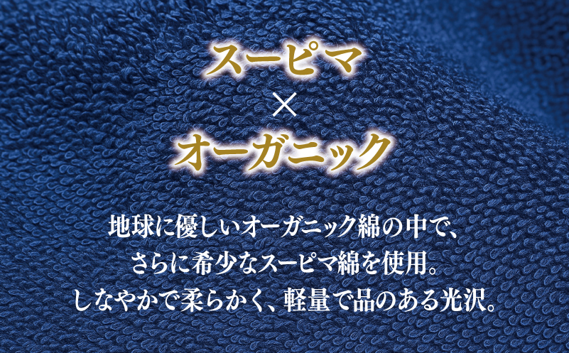高級泉州タオル ラガマフィン バスタオル フェイスタオル ネイビー 合計6枚 3枚×2種【国産 日用品 上質 タオル 国内製造 大阪 泉佐野 大阪府 泉佐野市】