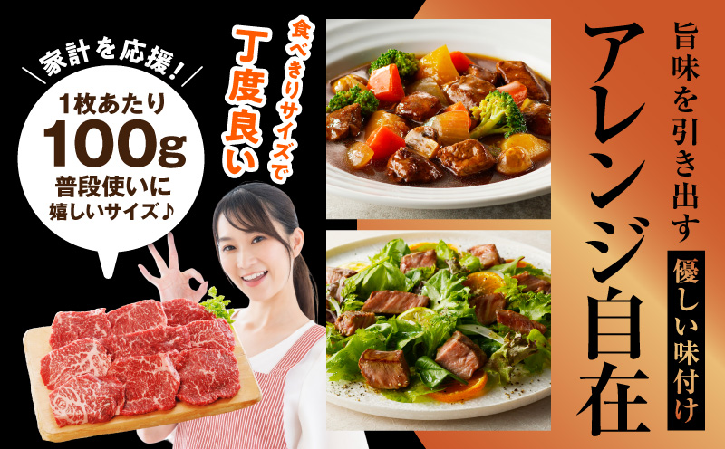 【氷温熟成×極味付け】黒毛和牛赤身もも  ステーキ 9枚 総量900g【100g×9枚 味付け 焼くだけ 簡単調理 牛肉】