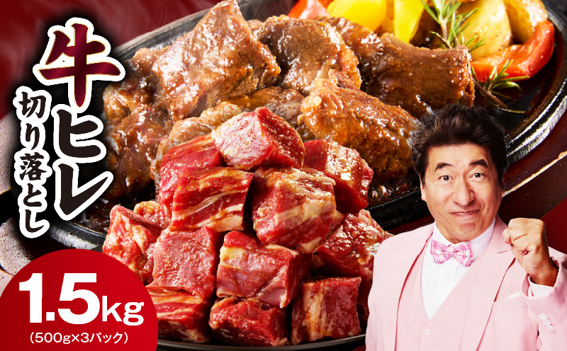 【人気急上昇】牛ヒレ肉 切り落とし 1.5kg【スピード発送 小分け 500g×3P 氷温熟成×特製ダレ 訳あり サイズ不揃い やわらか ステーキ ひと口サイズ カット済み 大阪 泉佐野 大阪府 泉佐野市】