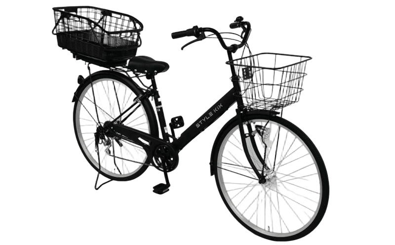 STYLE KIX FAMILY276 リアバスケット付 マットブラック【27型 自転車 完成品 組み立て不要 アウトドア サイクリング じてんしゃ 通勤 通学 新生活】
