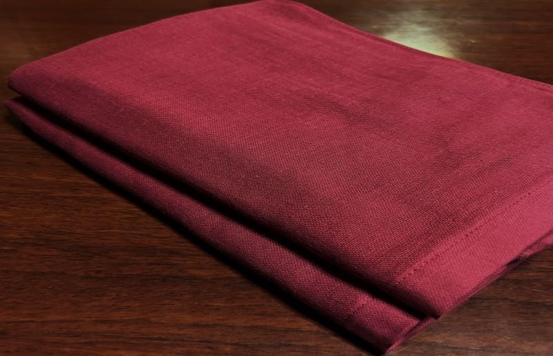 国内製造 ガーゼバスタオル 2枚（エンジ）薄手 60×120cm【泉州タオル 国産 吸水 普段使い シンプル 日用品】