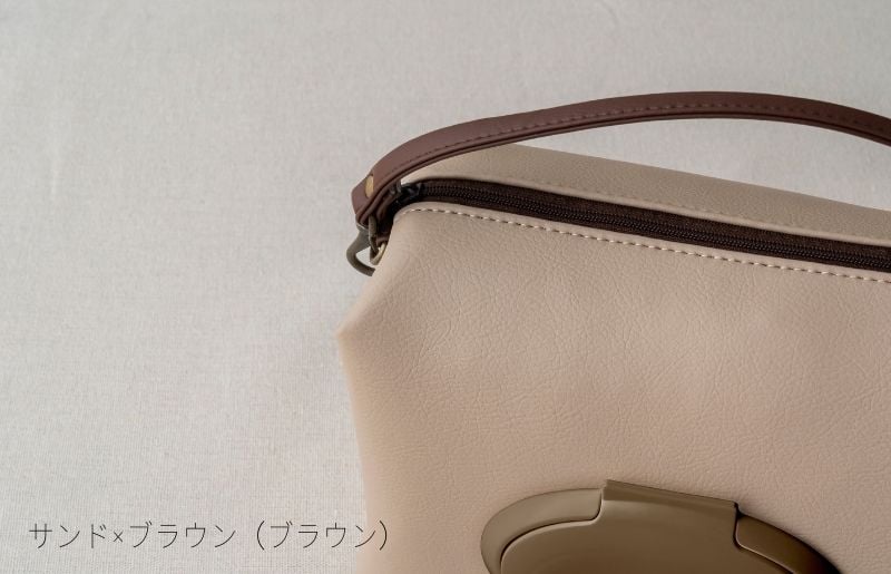 tontoオリジナルおむつポーチ（サンド×ブラウン）