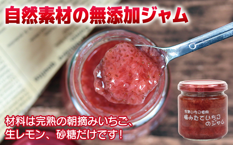 完熟朝摘みいちごのジャム【苺 無添加 自然素材 フルーツ イチゴ 高評価 数量限定】