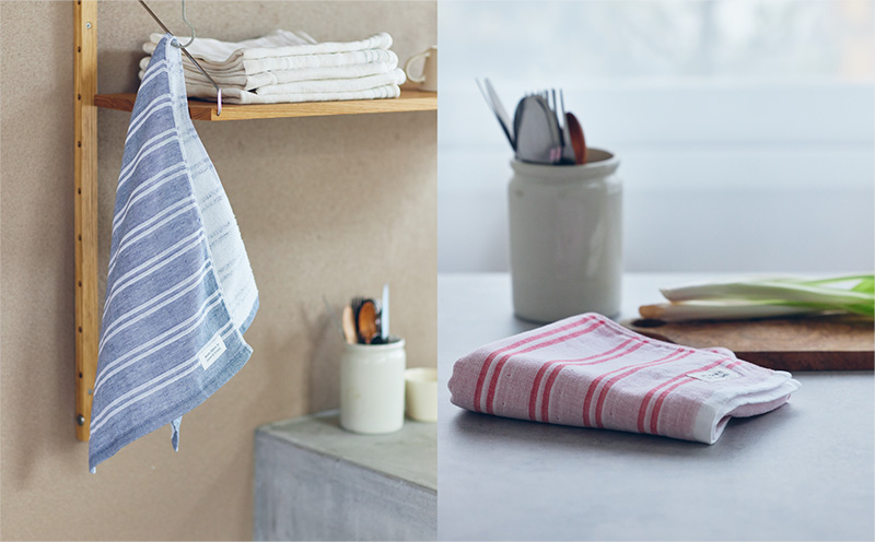 神藤タオル「シマ・フェイスタオル」（ダブル白地/フォレスト）3枚セット【国産 吸水 普段使い シンプル 日用品 家族 ファミリー】