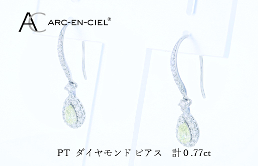 ARC-EN-CIEL PTダイヤピアス(計0.77ct)
