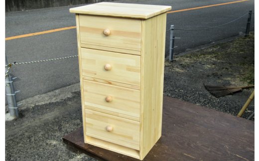 手作り木製 キャビネット4段