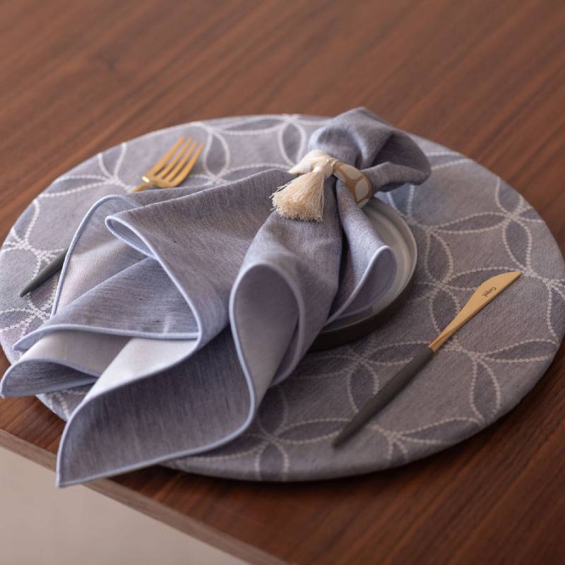 丸形ランチョンマット Azulejo Round Luncheon mat／アズレージョ プレイスマットあり インディゴ