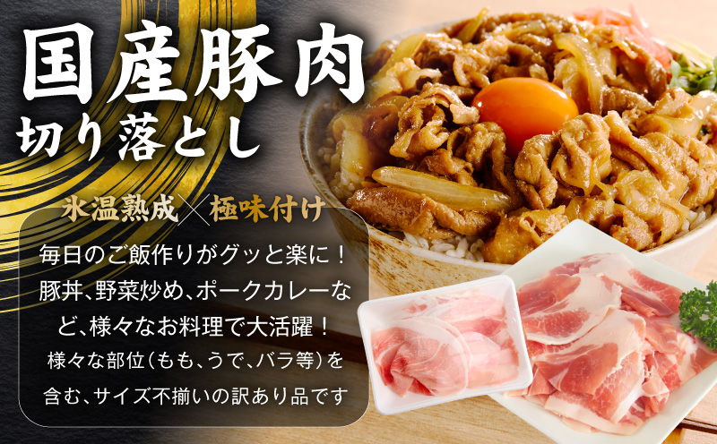 【定期便】国産 牛豚鶏 4種セット 2kg×2回【氷温熟成×極味付け 牛肉 豚肉 鶏肉 もも むね 食べ比べ 普段使い 味付き 小分け 訳あり サイズ不揃い 毎月配送コース】