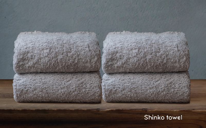 【TVで紹介！】おぅ！え〜やん バスタオル（グレー）4枚【泉州タオル 国産 吸水 普段使い 無地 シンプル 日用品 家族 ファミリー】