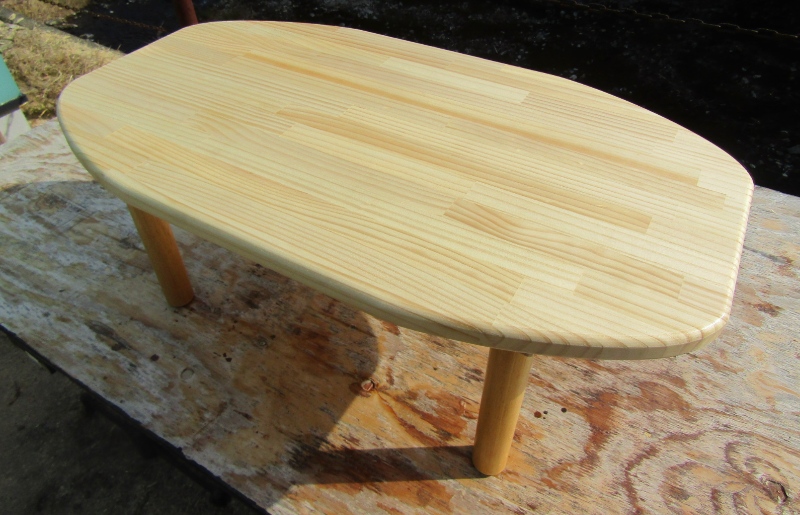 手作り木製 小判型ちゃぶ台