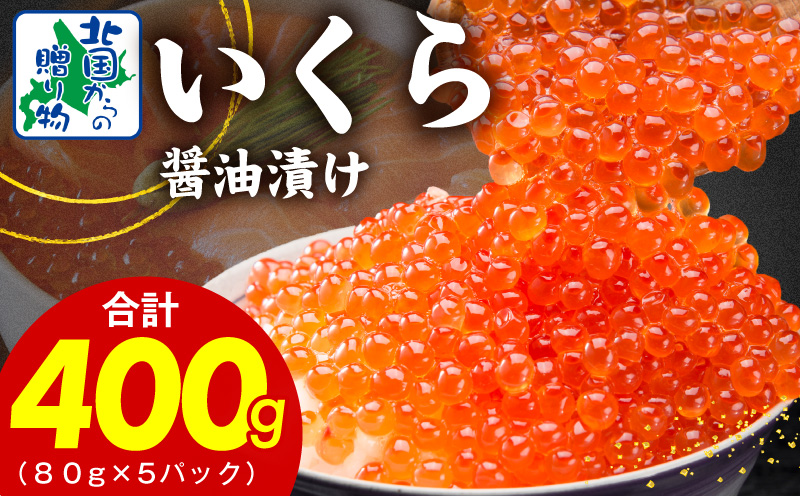 【特別寄附金額】いくら 醤油漬け 400g【小分け 80g×5P イクラ 北国からの贈り物 ikura 醤油仕立て 冷凍 高評価】