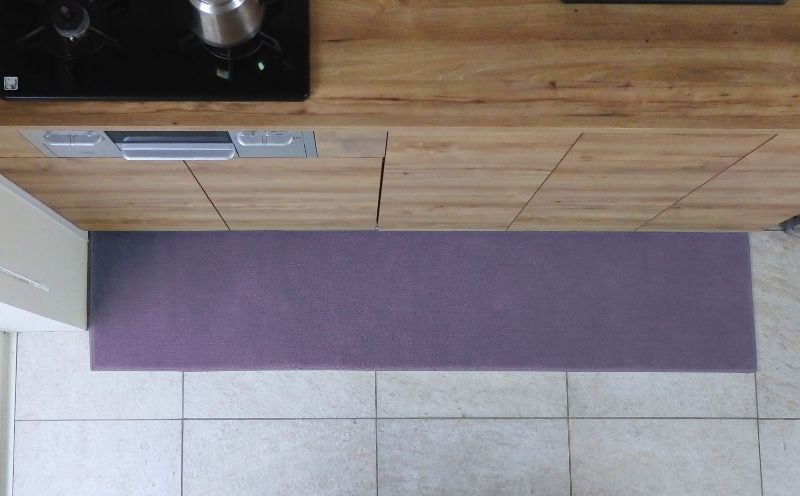 北欧風キッチンマット ラグマットタイプ 45×240cm ノーマル型 モーブ 抗菌防臭 SEK 織人しきもの屋工房