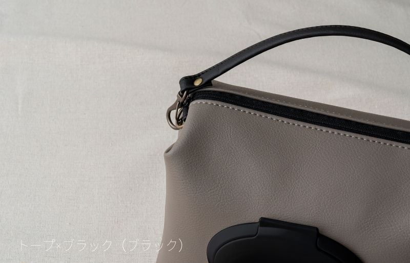 tontoオリジナルおむつポーチ（トープ×ブラック）