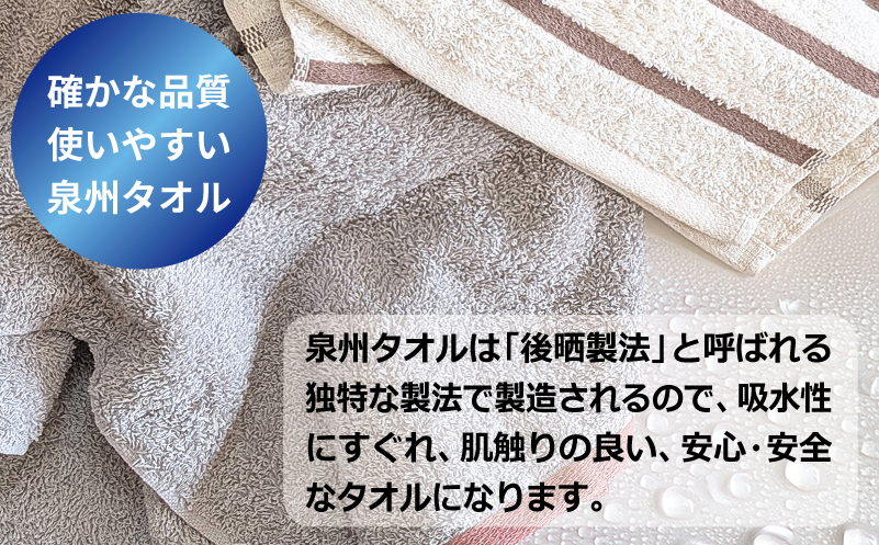ALOHASコンパクトバスタオル6枚セット【泉州タオル 国産 吸水 たおる 普段使い  シンプル 日用品】
