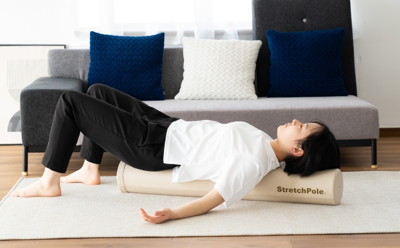 【LPN社製】ストレッチポールEX アイボリー【正規品 セルフケア ストレッチ エクササイズ 腰痛 肩こり 体幹 コアトレ】