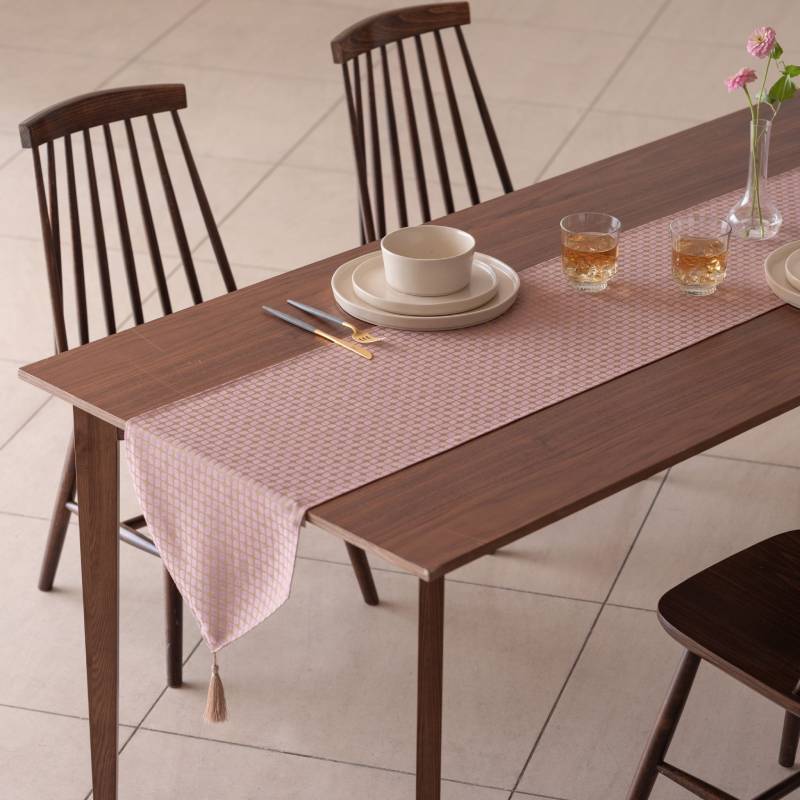 Calm Table runner with tassel／カルム テーブルランナー タッセルつき Mサイズ プラム